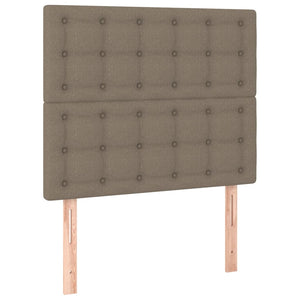 LED Kopfteil Taupe 80x5x118/128 cm Stoff