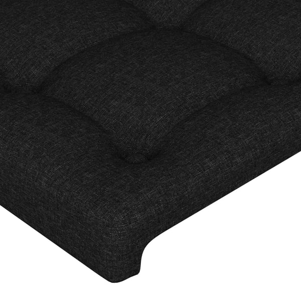 LED Kopfteil Schwarz 163x16x78/88 cm Stoff