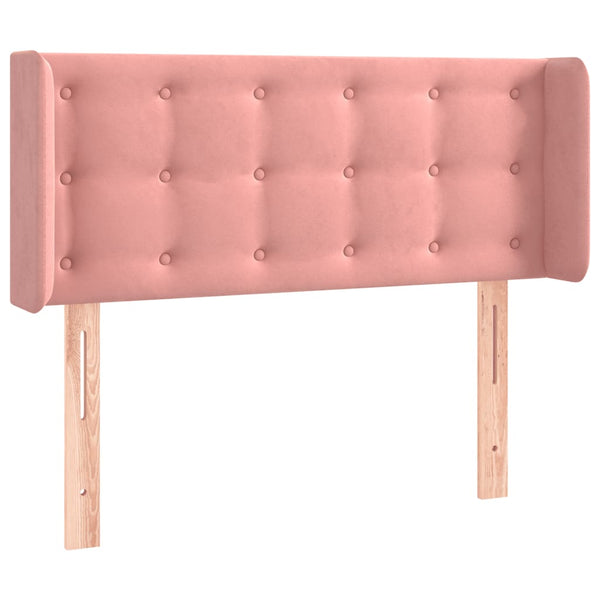 LED Kopfteil Rosa 103x16x78/88 cm Samt