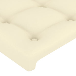LED Kopfteil Creme 83x16x118/128 cm Kunstleder