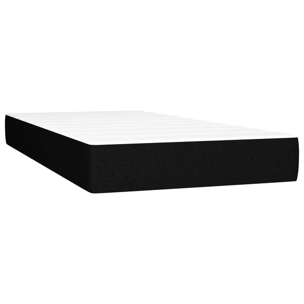 vidaXL Lit coffre avec matelas et LED Noir 80x200 cm Tissu