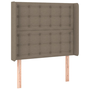 vidaXL Lit boxspring avec matelas et LED taupe 80x200 cm tissu