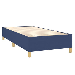vidaXL Lit coffre avec matelas et LED bleu 100x200 cm Tissu