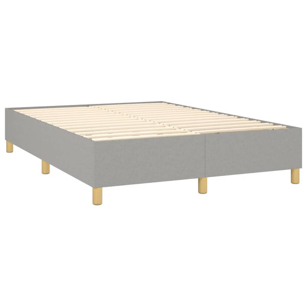 vidaXL Lit coffre avec matelas et LED Gris clair 140x190 cm Tissu