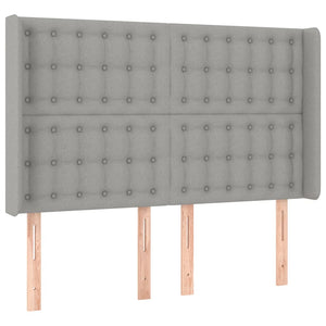 vidaXL Lit coffre avec matelas et LED Gris clair 140x190 cm Tissu