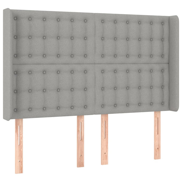 vidaXL Lit coffre avec matelas et LED Gris clair 140x190 cm Tissu
