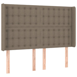 vidaXL Lit coffre avec matelas et LED Taupe 140x190 cm Tissu