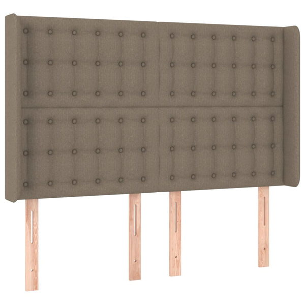vidaXL Lit coffre avec matelas et LED Taupe 140x190 cm Tissu