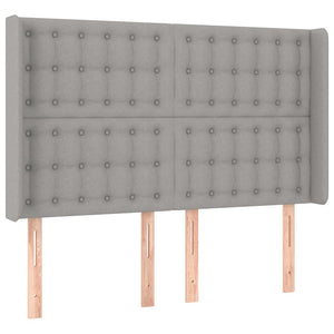 vidaXL Lit coffre avec matelas et LED Gris clair 140x200 cm Tissu