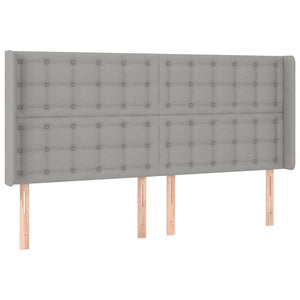 vidaXL Lit coffre avec matelas et LED Gris clair 160x200 cm Tissu