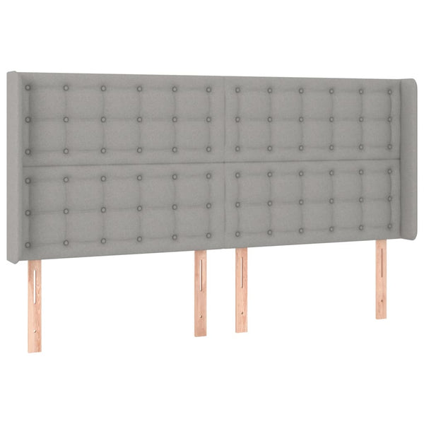 vidaXL Lit coffre avec matelas et LED Gris clair 160x200 cm Tissu