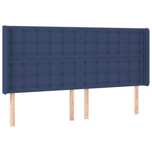 vidaXL Lit coffre avec matelas et LED bleu 180x200 cm Tissu