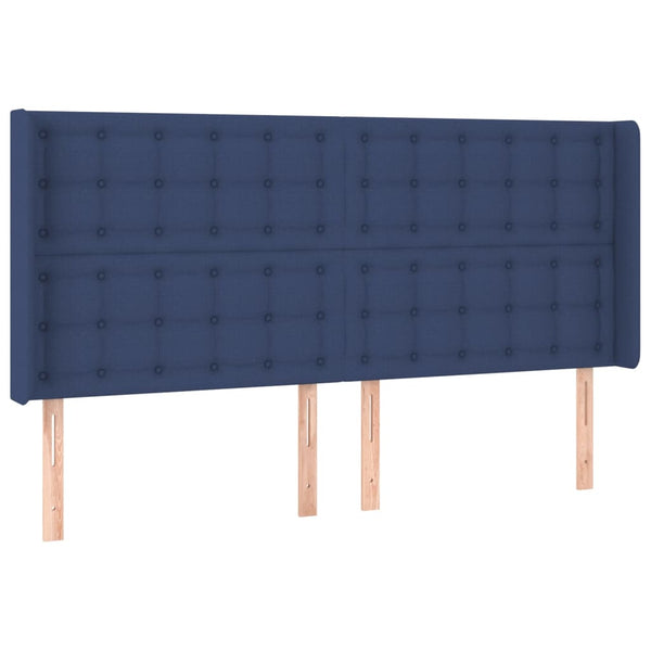 vidaXL Lit coffre avec matelas et LED bleu 180x200 cm Tissu
