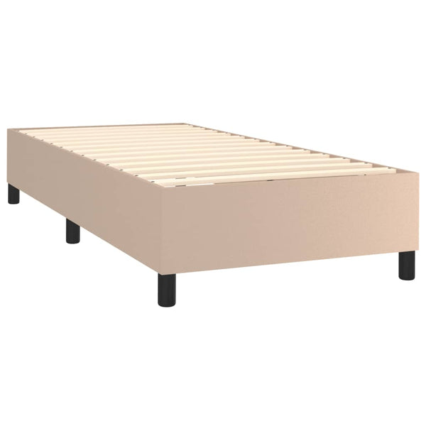vidaXL Lit coffre avec matelas et LED Marron cappuccino 100x200cm