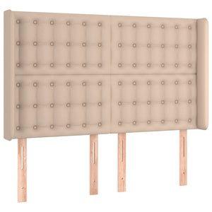 vidaXL Lit coffre avec matelas et LED Marron cappuccino 140x200 cm