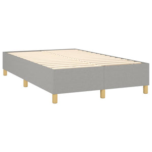 vidaXL Lit coffre avec matelas et LED Gris clair 120x200 cm Tissu