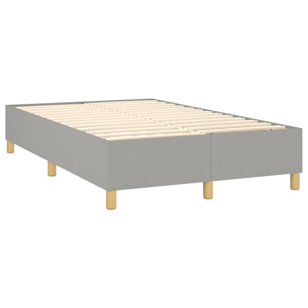 vidaXL Lit coffre avec matelas et LED Gris clair 120x200 cm Tissu