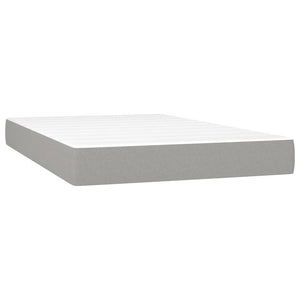 vidaXL Lit coffre avec matelas et LED Gris clair 120x200 cm Tissu
