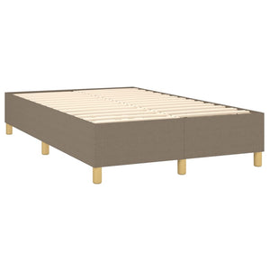 vidaXL Lit tapissier avec matelas et LED Taupe 120x200 cm Tissu