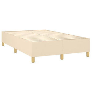 vidaXL Lit avec matelas et LED crème 120x200 cm Tissu