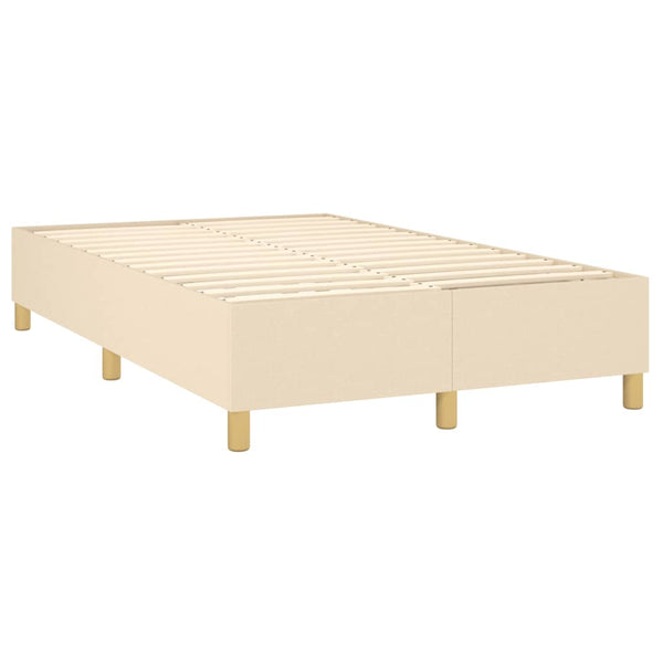 vidaXL Lit avec matelas et LED crème 120x200 cm Tissu