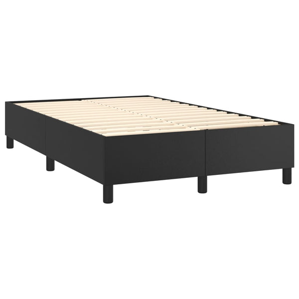 vidaXL Lit coffre avec matelas et LED Noir 120x200 cm Similicuir