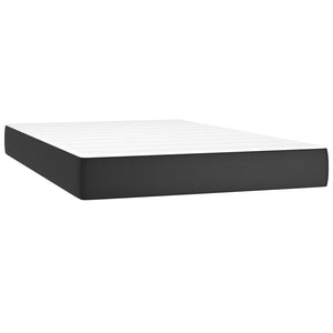 vidaXL Lit coffre avec matelas et LED Noir 120x200 cm Similicuir
