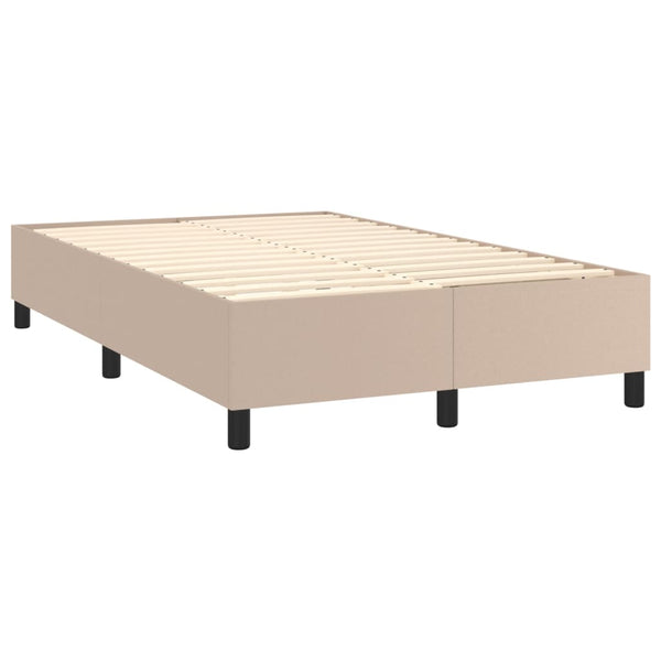 vidaXL Lit coffre avec matelas et LED Marron cappuccino 120x200cm