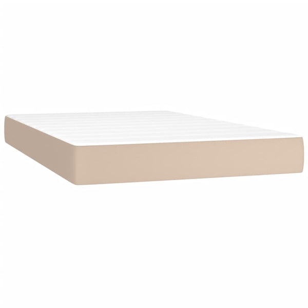 vidaXL Lit coffre avec matelas et LED Marron cappuccino 120x200cm