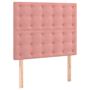 Boxspringbett mit Matratze & LED Rosa 120x200 cm Samt