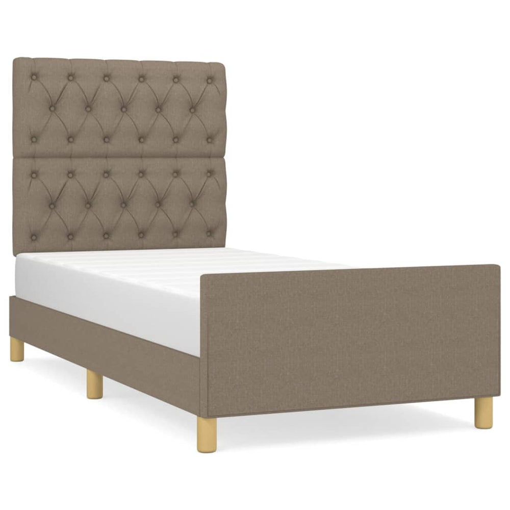 vidaXL Cadre de lit sans matelas Taupe 80x200 cm Tissu