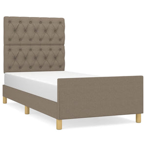 Bettgestell ohne Matratze Taupe 80x200 cm Stoff