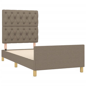 Bettgestell ohne Matratze Taupe 80x200 cm Stoff