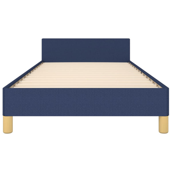 Bettgestell ohne Matratze Blau 90x190 cm Stoff