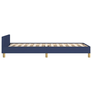 Bettgestell ohne Matratze Blau 90x190 cm Stoff