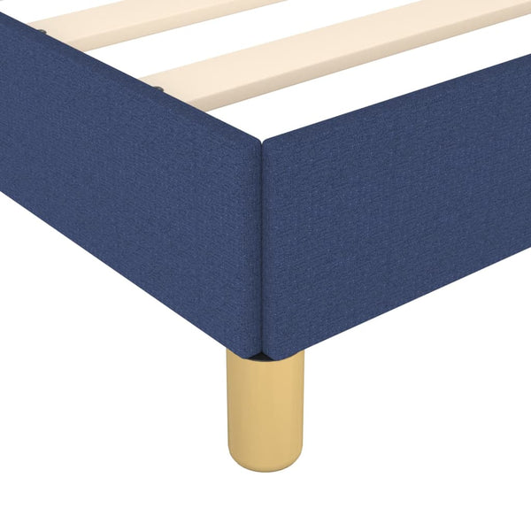 Bettgestell ohne Matratze Blau 90x190 cm Stoff