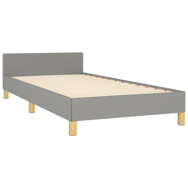 vidaXL Cadre de lit sans matelas Gris clair 90x200 cm Tissu