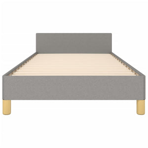 vidaXL Cadre de lit sans matelas Gris clair 90x200 cm Tissu