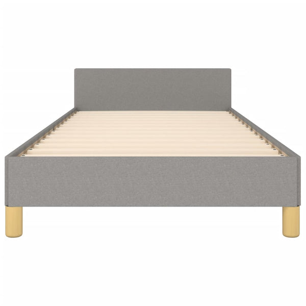 vidaXL Cadre de lit sans matelas Gris clair 90x200 cm Tissu