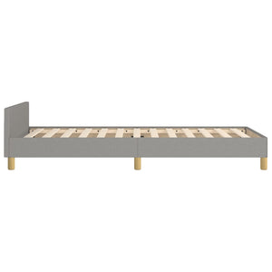 vidaXL Cadre de lit sans matelas Gris clair 90x200 cm Tissu