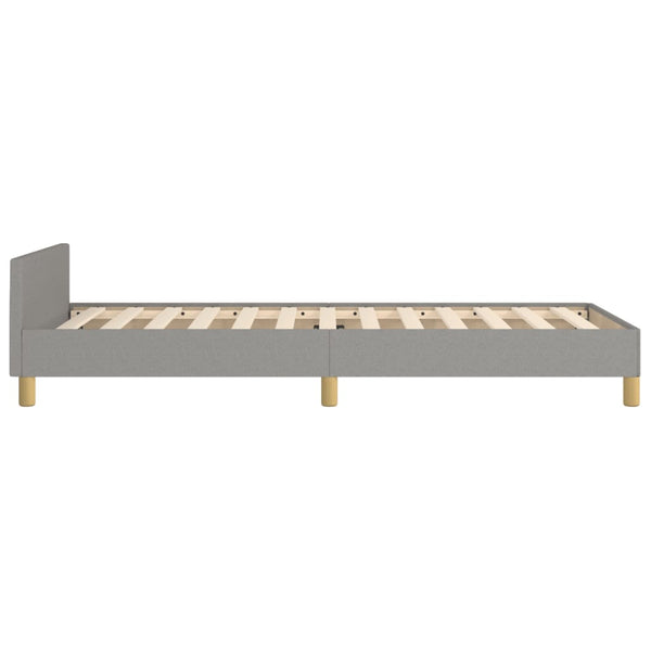 vidaXL Cadre de lit sans matelas Gris clair 90x200 cm Tissu