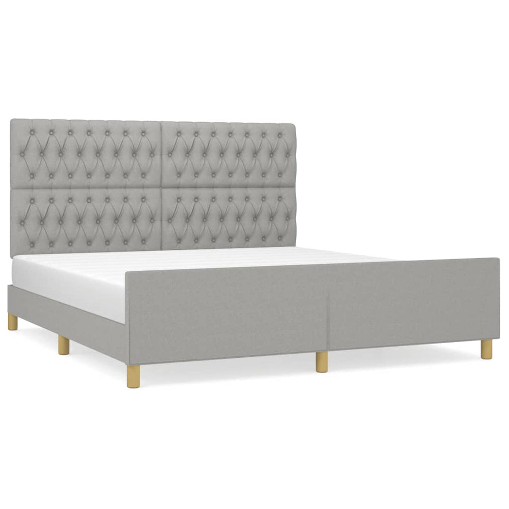 vidaXL Cadre de lit sans matelas gris clair 180x200 cm Tissu