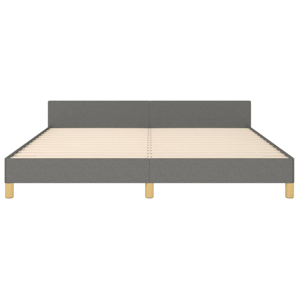 Bettgestell ohne Matratze Dunkelgrau 180x200 cm Stoff