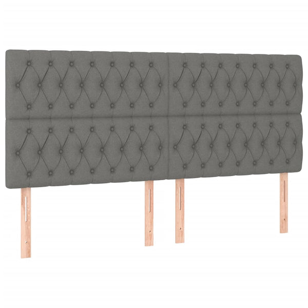 Bettgestell ohne Matratze Dunkelgrau 180x200 cm Stoff