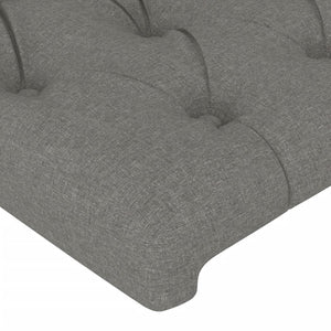 Bettgestell ohne Matratze Dunkelgrau 180x200 cm Stoff
