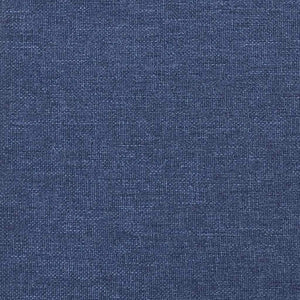 Bettgestell mit Kopfteil Blau 200x200 cm Stoff