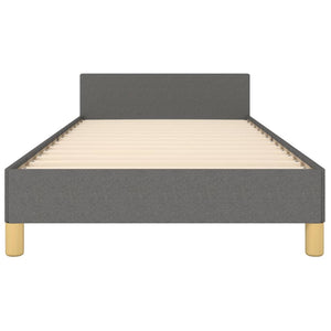 vidaXL Cadre de lit avec tête de lit Gris foncé 80x200 cm Tissu