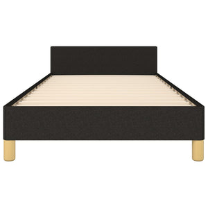 vidaXL Cadre de lit avec tête de lit Noir 80x200 cm Tissu