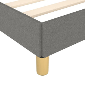 vidaXL Cadre de lit avec tête de lit gris foncé 90x200 cm Tissu