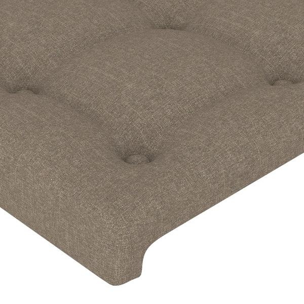 Bettgestell ohne Matratze Taupe 90x200 cm Stoff